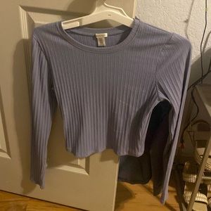 Blue cropped long sleeve